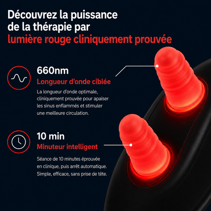 Nexora Flow™ — Lumière rouge 660 nm pour le confort nasal